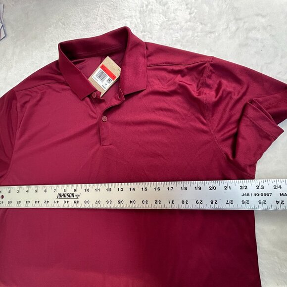 Nike Mens Dri-Fit Red Short Sleeve Golf Polo Shirt Large Sporty Casual New $58 - Picture 7 of 8